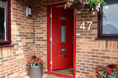 red composite front doors cost