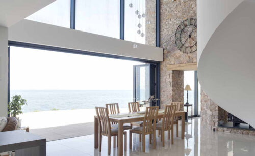 slimline aluminium sliding door