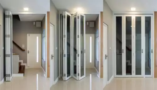 White Aluminium Bi-Fold Door Prices in our Blandford Showroom