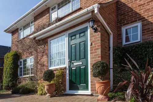 green upvc door