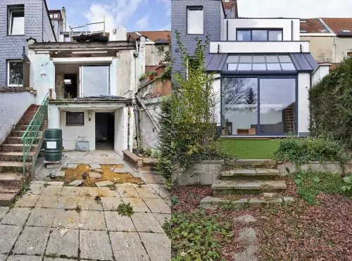house extension before and after